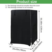 Housse de protection pour cage à oiseaux en fil métallique, idéale pour perroquets, perruches et petits animaux, utilisable en intérieur et en extérieur
