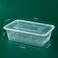 Vente chaude Récipient alimentaire en plastique rectangulaire transparent durable Boîte d'emballage de collations aux fruits avec logo imprimé personnalisé avec couvercle