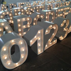 Grote Decoratieve Liefde Maruqee Letters Marquee Nummer Uitnodigingsbrieven Voor Bruiloft