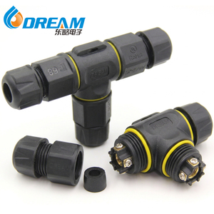 Connecteur étanche de type T DREAM conforme RoHS, prise de connexion <span class=keywords><strong>parallèle</strong></span> à 3 voies pour câble d'alimentation industriel - Product Image 2
