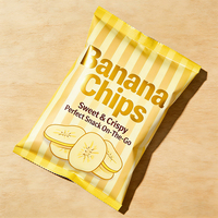 Sacs d'emballage pour snacks en plastique alimentaire en aluminium imprimé sur mesure, sacs scellés à l'arrière pour chips de pommes de terre, chips de bananes, snacks