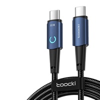 Toocki 100W 5A Cable de datos de tipo C simple y elegante Cable de carga rápida de 1-3m de longitud Teléfonos móviles y computadoras