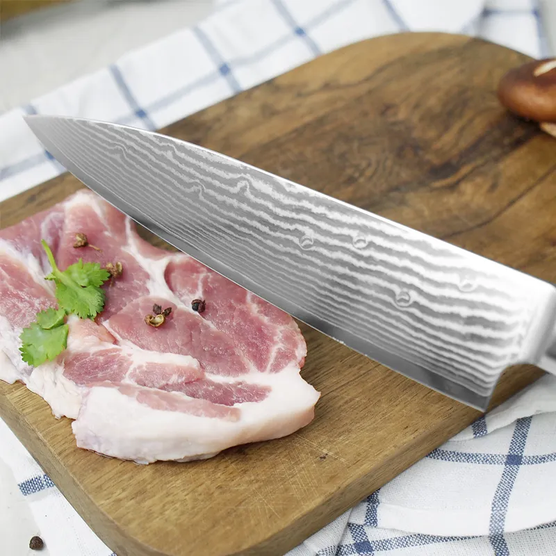 Damaskus Pulver Stahl Profession elle Küche Koch Chef Gyuto Messer Hand geschmiedete scharfe Klinge Schneide messer mit ergonomischem Griff