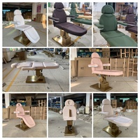 Table de soin électrique moderne de haute qualité à 3 moteurs, inclinable et réglable, pour salon, soins de la peau, spa, soins du visage et des cils