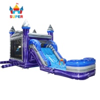 Castillo Inflable OEM con Tobogán y Pancarta Personalizada Gratuita, Tendencia Coreana, en Venta y Alquiler para Fiestas