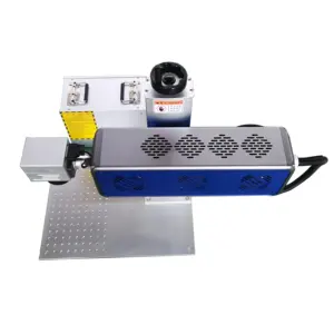 Máquina de marcação portátil da fibra óptica do co2 galvo laser é usado para o revestimento da marca de traços e gravura do metal e do não metal materiais