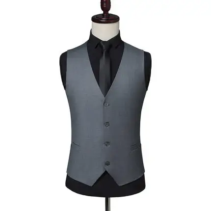 2023, оптовая продажа, хлопчатобумажное элегантное платье серого цвета, мужские жилетки для мужчин