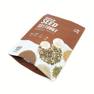 Buste Barriera Opache Personalizzate con Finestra Trasparente e Chiusura a Zip Richiudibile <span class=keywords><strong>per</strong></span> Conservazione Alimenti, Avena e <span class=keywords><strong>Semi</strong></span> di Verdure Supermercatiari - Product Image 3