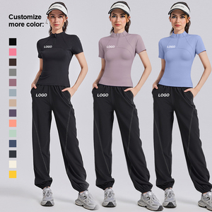 Conjunto de Yoga para Mujer, Tallas <span class=keywords><strong>XXL</strong></span>/<span class=keywords><strong>XL</strong></span>, Ecológico, Reciclable, Sin Costuras, Elástico, Transpirable, de 2 Piezas, Personalizable - Product Image 1
