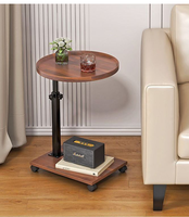 Table d'appoint de balcon moderne et minimaliste en métal, sur roulettes, réglable en hauteur, petite table mobile pour chambre, salon, bureau