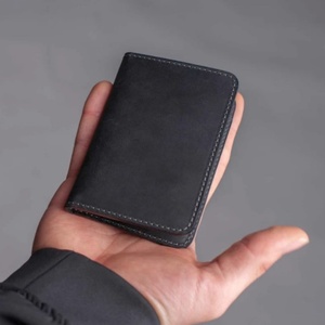 Best Quality Luxury Personalized Full Grain Leather <b>Card</b> <b>Holder</b> with Engraved Logo Genuine Leather Letter Pattern - Product Image 5