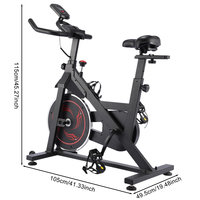 Vélo de spinning intelligent unisexe avec cadre en acier, volant d'inertie de 6 kg, pour salle de sport intérieure, qualité OEM supérieure
