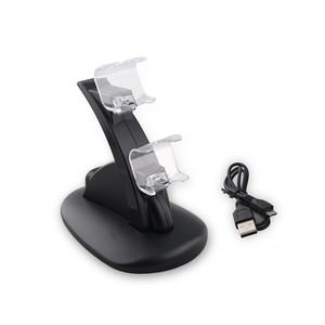 Base de carga para <span class=keywords><strong>PS4</strong></span>/Slim/<span class=keywords><strong>PS4</strong></span> Pro, Cargador USB Dual, soporte de estación de acoplamiento con pantalla de estado de carga - Product Image 3