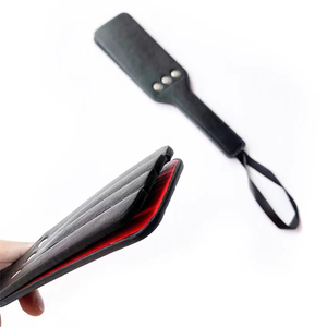 Vente chaude Adulte Erotica Noir Double Cuir Split Main Slap Conditionnement Fessée Paddle <span class=keywords><strong>BDSM</strong></span> Flirter Outils - Product Image 4