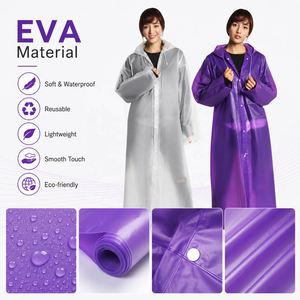 เสื้อกันฝน Eva ราคาถูก เสื้อกันฝนแบบกำหนดเองพร้อมโลโก้ เสื้อกันฝนพลาสติกใสแบบถักสำหรับผู้หญิง เสื้อกันฝนกันน้ำสำหรับผู้ชาย เสื้อกันฝนสำหรับฝนตก - Product Image 4