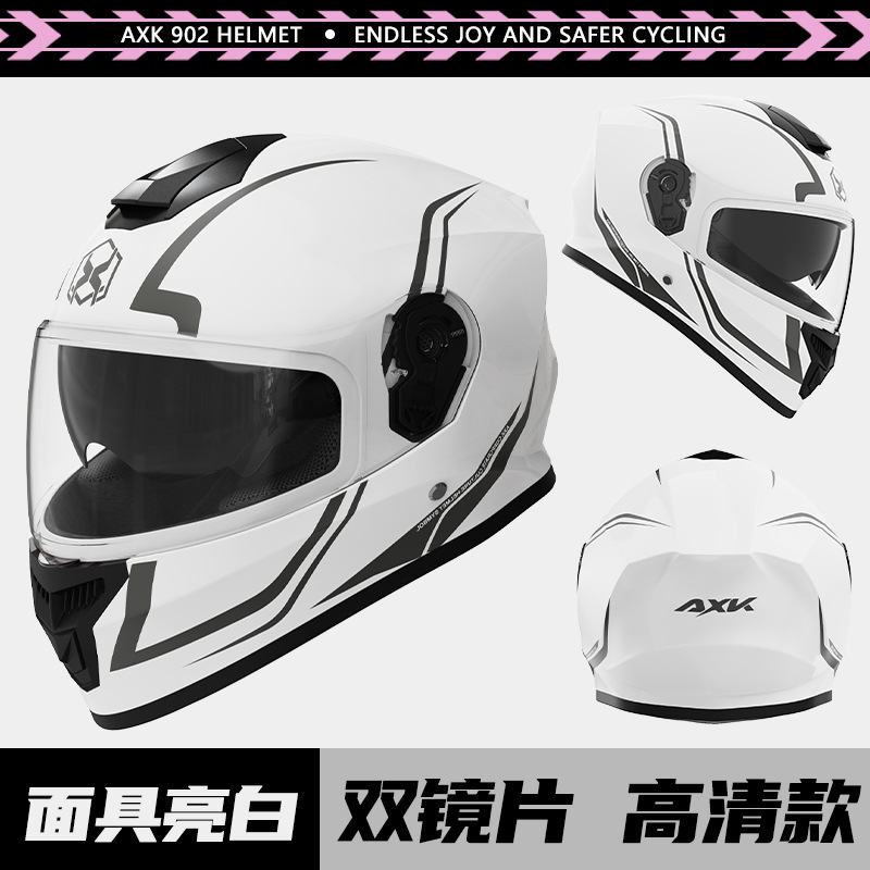 Masque 902 blanc-hd double lentille