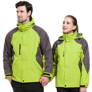 Veste de randonnée unisexe imperméable coupe-vent d'hiver deux pièces trois en un imperméable fermeture à glissière logo imprimé - Product Image 6