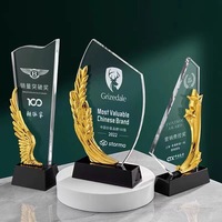Nouveau Trophée en Cristal Haut de Gamme Modèle 317 – Récompense Annuelle pour Employé Exceptionnel – Souvenir Publicitaire Créatif en Métal Or, Argent, Bronze