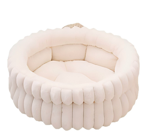 Cama Ecológica Transpirable para Mascotas, Ovalada, Resistente a la Humedad, Suave, con Material de Tela, Lavable a Mano, para Perros y Gatos - Product Image 1
