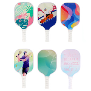 Raquette de pickleball en fibre de carbone, forme standard, 40 trous, haute résistance, entraînement, adulte, raquette de plage, solide, sans bordure - Product Image 3