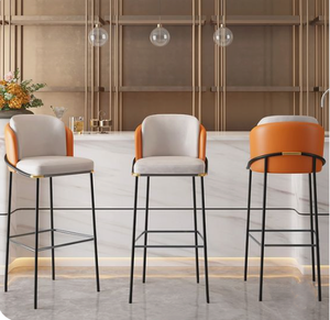 PLUS DESIGN ferronnerie vente en gros échantillon gratuit ménage coussin en cuir moderne salle à manger cuisine <span class=keywords><strong>bar</strong></span> haut restaurant <span class=keywords><strong>chaise</strong></span> - Product Image 3
