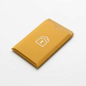 Enveloppes modernes en papier mat lisse couleur Ocre Chaud avec impression blanche minimaliste pour cartes-clés <span class=keywords><strong>d</strong></span>'hôtel, idéales pour les stations balnéaires du <span class=keywords><strong>d</strong></span>ésert et les lodges écologiques - Product Image 1