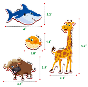 IMÁNES DE ESPUMA PARA REFRIGERADOR DE 59 PIEZAS CON DIBUJOS DE ANIMALES DE <span class=keywords><strong>ZOO</strong></span> Y GRANJA AL POR MAYOR - Product Image 2