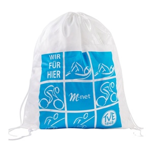 High Quality Custom Logo 210d Polyester Drawstring Sports Backpack Promotional Draw String Bag