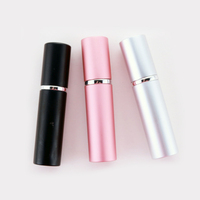 Flacons de parfum rechargeables miniatures ronds rouges, roses, noirs, dorés, argentés de 5 ml, atomiseur en aluminium, petits flacons de parfum en verre de 10 ml avec vaporisateur