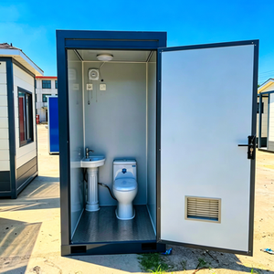 低価格プレハブ式ポータブルトイレキャビン、タイニーハウストイレ、キャンプ用シャワーシート、スクワットトイレ、モバイルバスルーム - Product Image 2