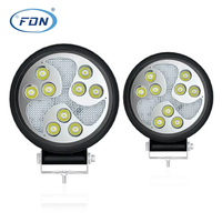 Autres accessoires automobiles, phare de travail LED rond à double couleur clignotant de 4 pouces 27W à large champ de vision pour camion tout-terrain, Luz De Trabajo Led 4 pouces