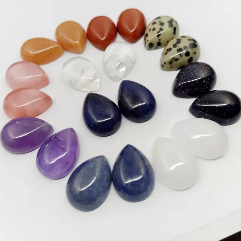 Cabochons doğal taş mavi taş kolye mavi aventurin cabochon doğrudan Online alışveriş