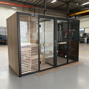 Cabine de sauna à vapeur pour 4 à 8 personnes, très vendue, avec poêle traditionnel, cabine de douche pour <span class=keywords><strong>hammam</strong></span>, spa, salle de bain, sauna sec et humide - Product Image 2