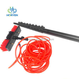 Poteau alimenté en eau panneau solaire brosse de <span class=keywords><strong>nettoyage</strong></span> fibre de carbone télescopique toit <span class=keywords><strong>nettoyage</strong></span> longue poignée pôle - Product Image 2