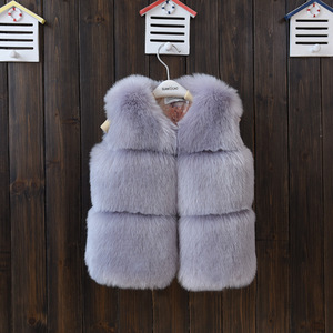 <span class=keywords><strong>Gilet</strong></span> d'hiver en fausse <span class=keywords><strong>fourrure</strong></span> de renard pour fille et garçon, vêtement d'extérieur tricoté pour bébé - Product Image 6