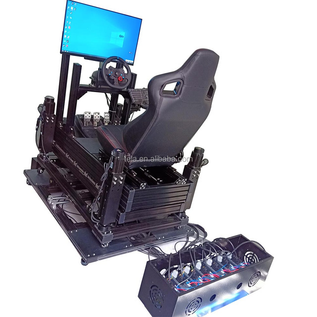 OEM/ODM 4DOF +TL+ Surge Simulator Seat Car Driving Competition Sim Cockpit Game Racing Simulator Home Use Aluminum 750W Motion