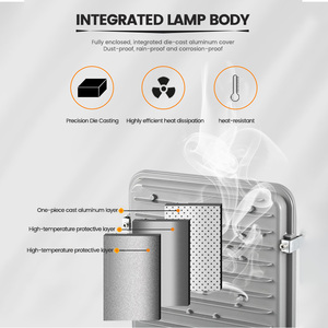 Đèn đường năng lượng mặt trời tích hợp <span class=keywords><strong>LED</strong></span> tiết kiệm năng lượng, chống nước IP66, <span class=keywords><strong>200W</strong></span> 300W 400W 500W - Product Image 5