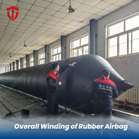Airbag de mise à l'eau de navires en caoutchouc naturel DOOWIN avec une durée de vie de 10 ans, certifié CCS/BV/GL/ISO9001