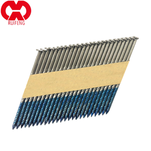 Clous d'encadrement en acier à tête décalée de <span class=keywords><strong>28</strong></span> et 34 degrés avec bande collée en papier à tige lisse/annulaire pour pistolet à clous - Product Image 2