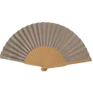 Customized Gold and Silver Color Wooden Hand Fan for Dancing or Party <b>Gift</b> - Product Image 3