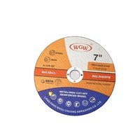 Disque abrasif en oxyde d'aluminium WGW T41 180 mm, épaisseur 1,6 mm, pour meuleuse d'angle, 80 m/s, disque de coupe double maille - Hebei Chine