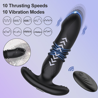 Anal Plug Vibrator mit Kabelloser Fernbedienung, Stoß- und Vibrationsdildo 2-in-1, Prostata-Massagegerät für Frauen und Männer Vergnügen