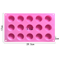 399 Moules en silicone pour savon, chocolat, gâteaux et résine, avec 15 cavités cylindriques petites, sans BPA