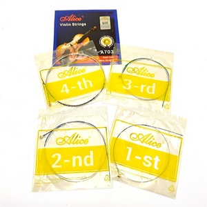 Cuerdas de Violín <span class=keywords><strong>Alice</strong></span> A703, Juego de Cuerdas Sueltas con Núcleo de Acero y Entorchado de Aleación para Práctica y Aprendizaje de Principiantes - Product Image 1