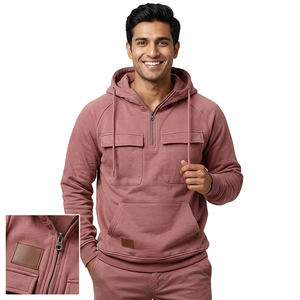 Directo de fábrica personalizado Unisex cuello redondo sudadera 440GSM 100% algodón polar puff estampado invierno negro blanco Sudadera con capucha - Product Image 1