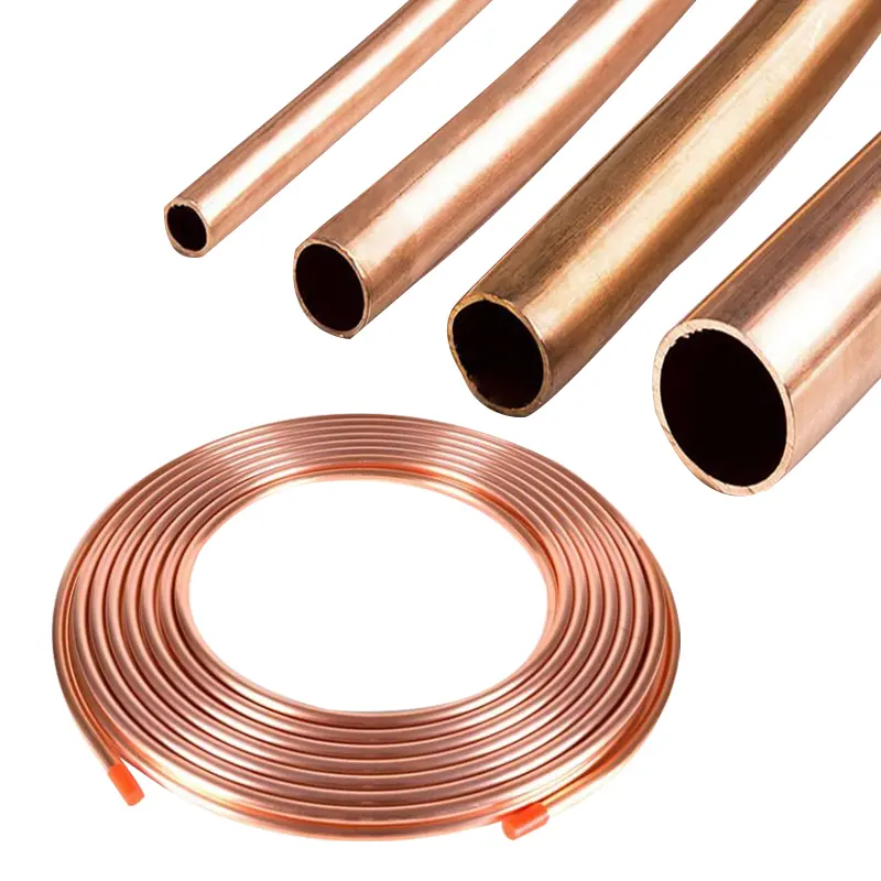 Fonte da fábrica de ar condicionado 1/4 ''3/8'' 1/2 ''3/4'' tubo de cobre da bobina da panqueca Tubo tubos 99.99% de Cobre Puro