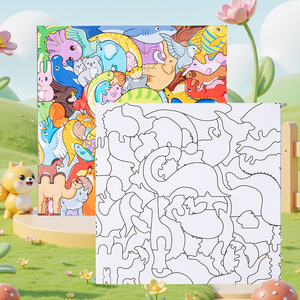 Jeu de puzzle d'association d'animaux 2026 - Puzzle en bois à faire soi-même avec moins de 50 pièces pour les enfants de 5 à 7 ans - Product Image 5