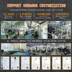 מחבר MINI <span class=keywords><strong>USB</strong></span> 10P זכר בהתאמה אישית מהמפעל, סוג סנדוויץ' עם PCB, 10 נקודות הלחמה - Product Image 6