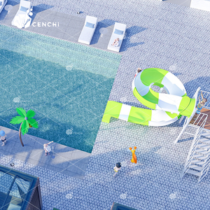 Cenchi hồ bơi với trượt nước ở nhà sân sau sân chơi ngoài trời thương mại trượt nước để bán - Product Image 6