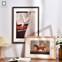 Cadres photo modernes minimalistes en bois massif, écologiques, à poser sur table ou à fixer au mur, avec un design classique